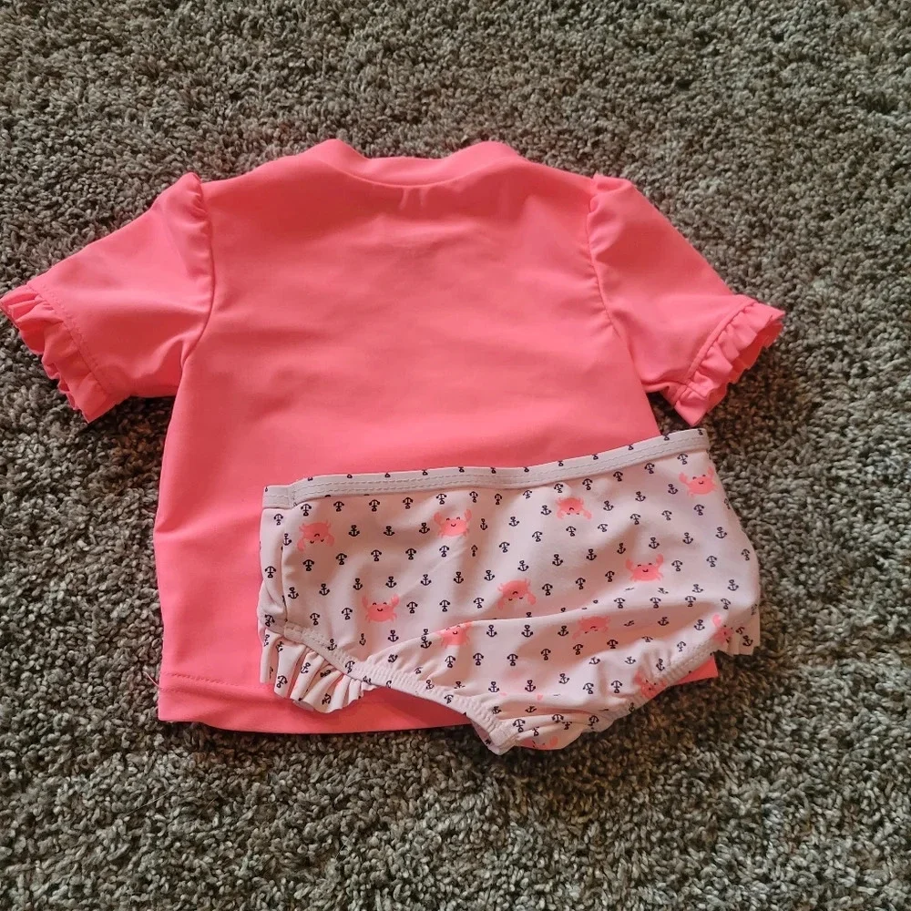 Carter's rashguard 2 piece swimsuit size 3-6 months